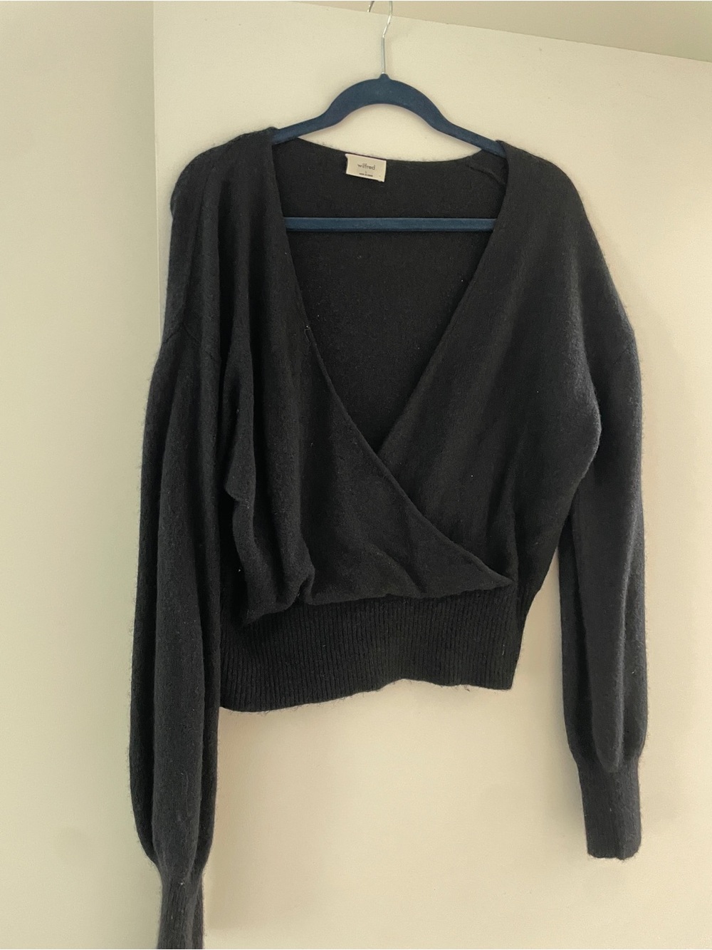 Wilfred Black Wrap Sweater - Women's